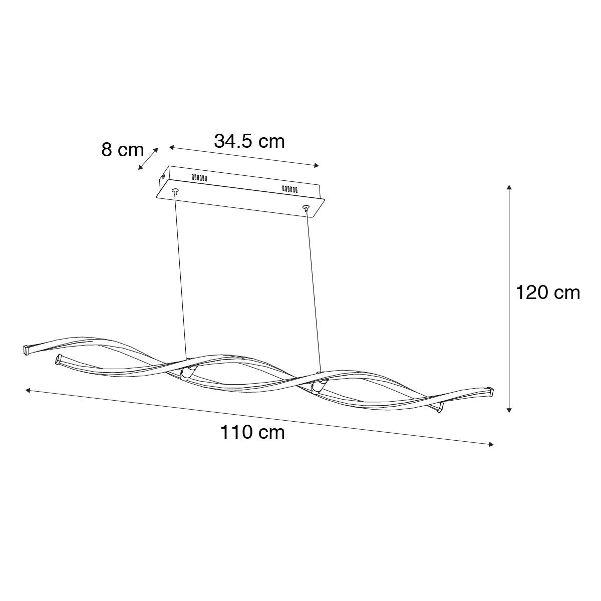 Design hanglamp goud incl. LED dimbaar - Zina