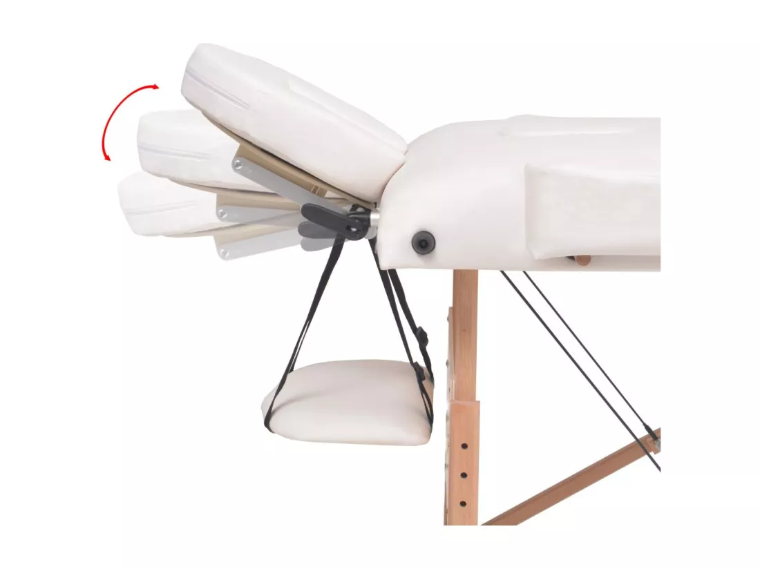 Table de massage pliable blanche 193 x 67 x 65 cm 02_0001868