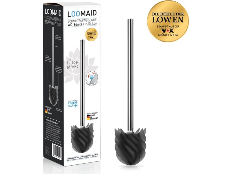 Loomaid Toilettenbürste LOOMAID aus Silikon, Grau, schmutza Silikon WC-Bürste