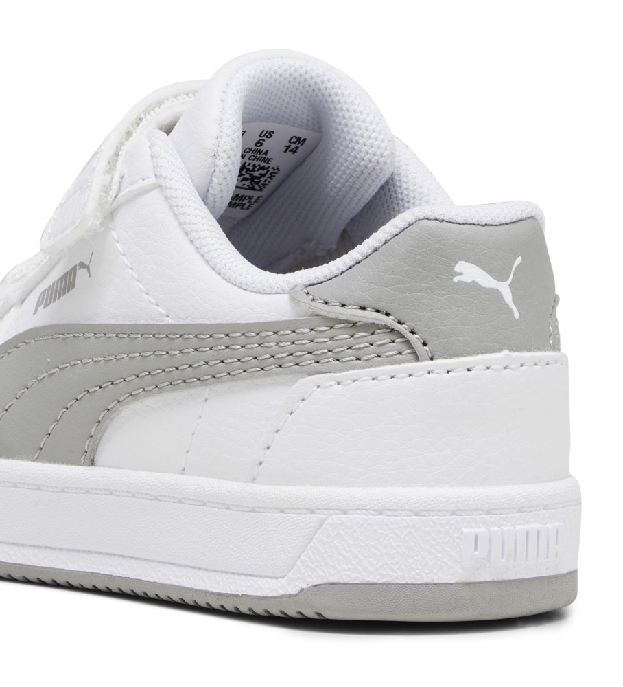 Tênis Puma Caven 2.0, branco e cinza.