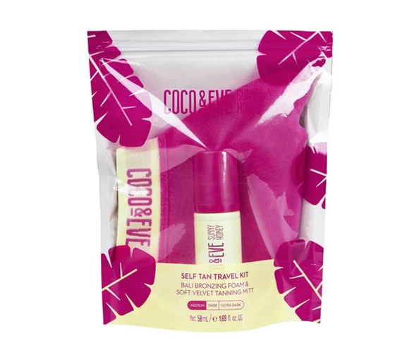 COCO & EVE Sunny Honey Self Tan Travel Kit Medium