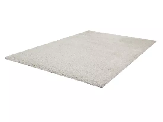 Tapis shaggy à poils longs microfibre - 160 x 230 cm - Blanc cassé - HARVEY