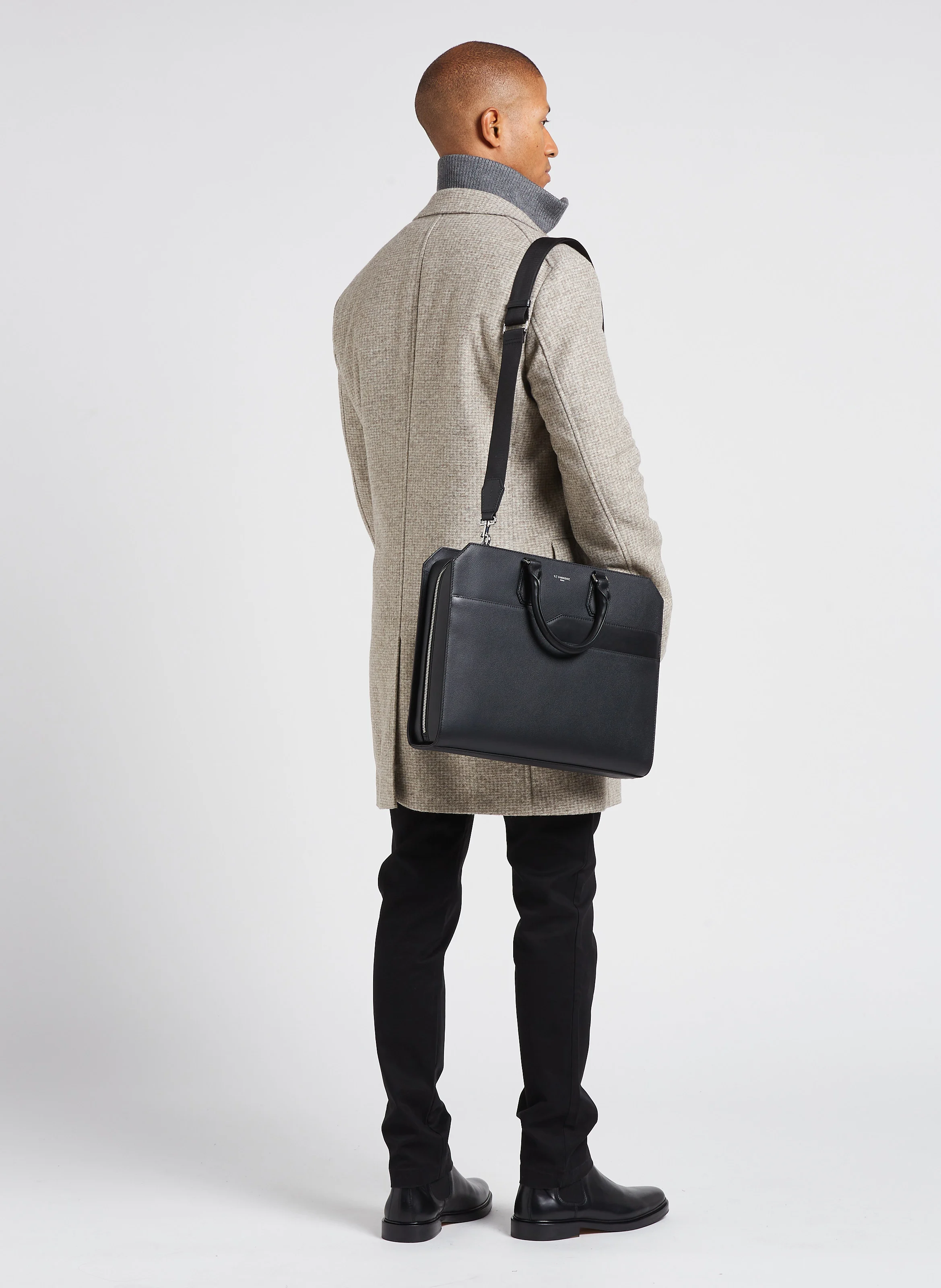 GASTON - Porte-documents en cuir | Noir