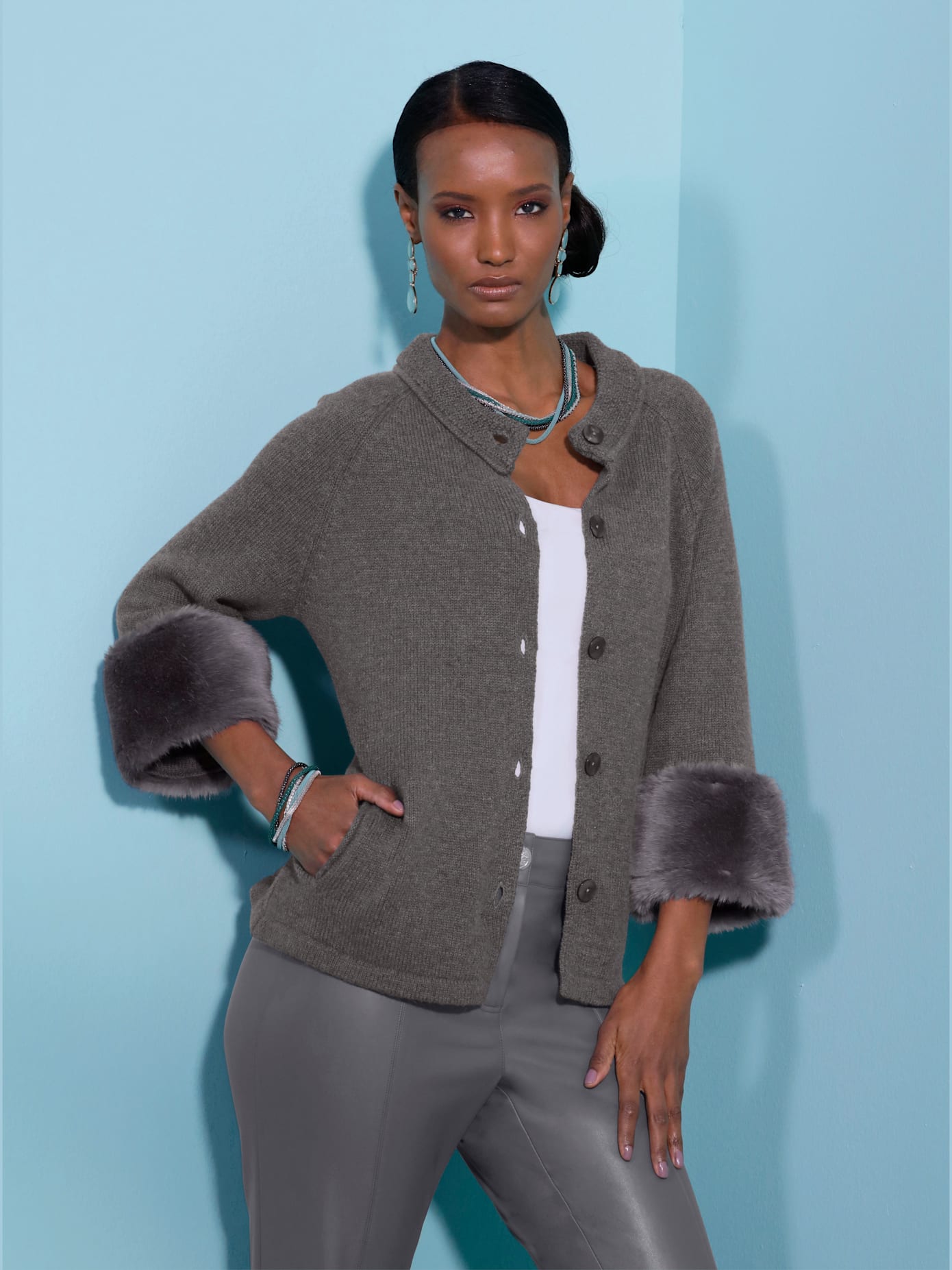 Veste en tricot 50% laine