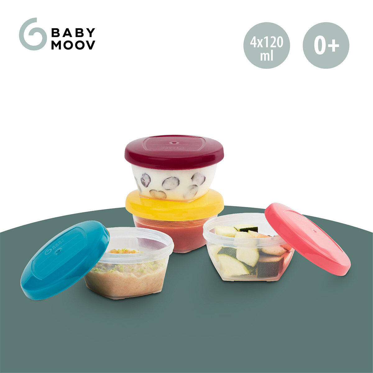Babymoov Babymoov Babybols Aufbewahrungsbehälter 120ml 4er-Set