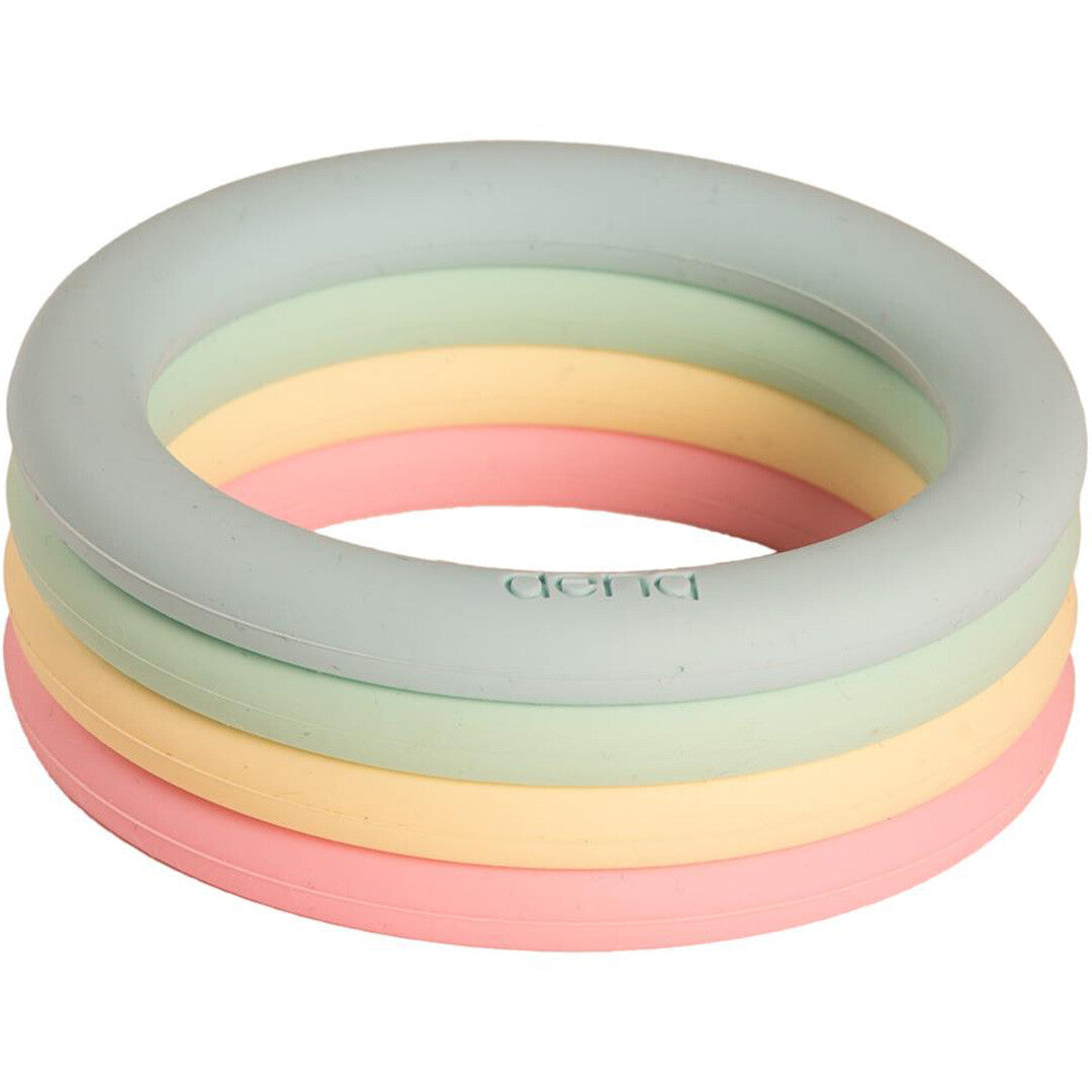 Dëna bijt- en stapelspeeltjes ringen - pastel
