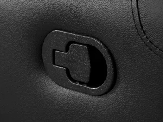 Canapé 3 places et un fauteuil relax en cuir AROMA - Noir