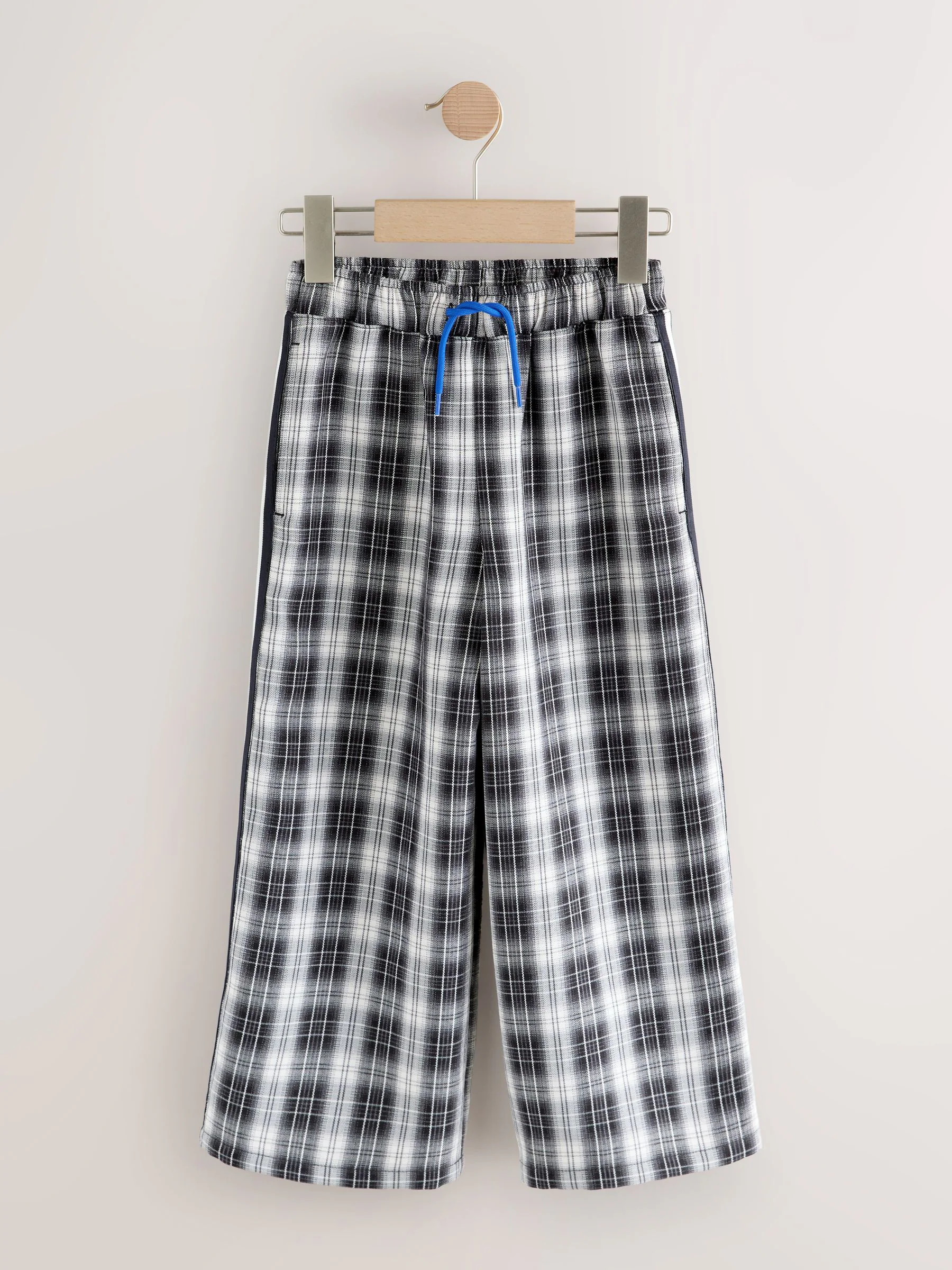 Zwart/wit - Broek met wijde pijpen en ruit (3-16jr)
