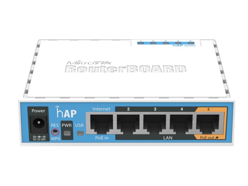 MikroTik Access Point RB951Ui-2nD, HAP Accesspoint mit integrierter Antenne für den Heimgebrauch