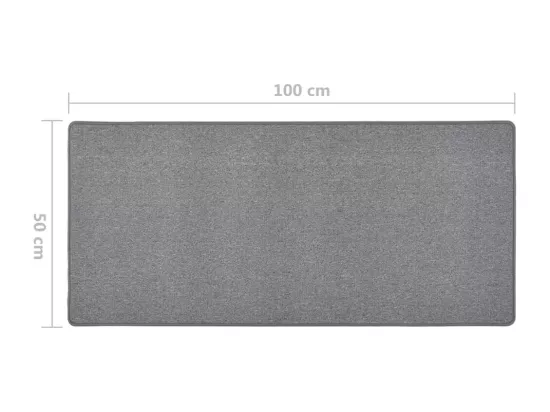 Tapis de couloir gris foncé 50x100 cm