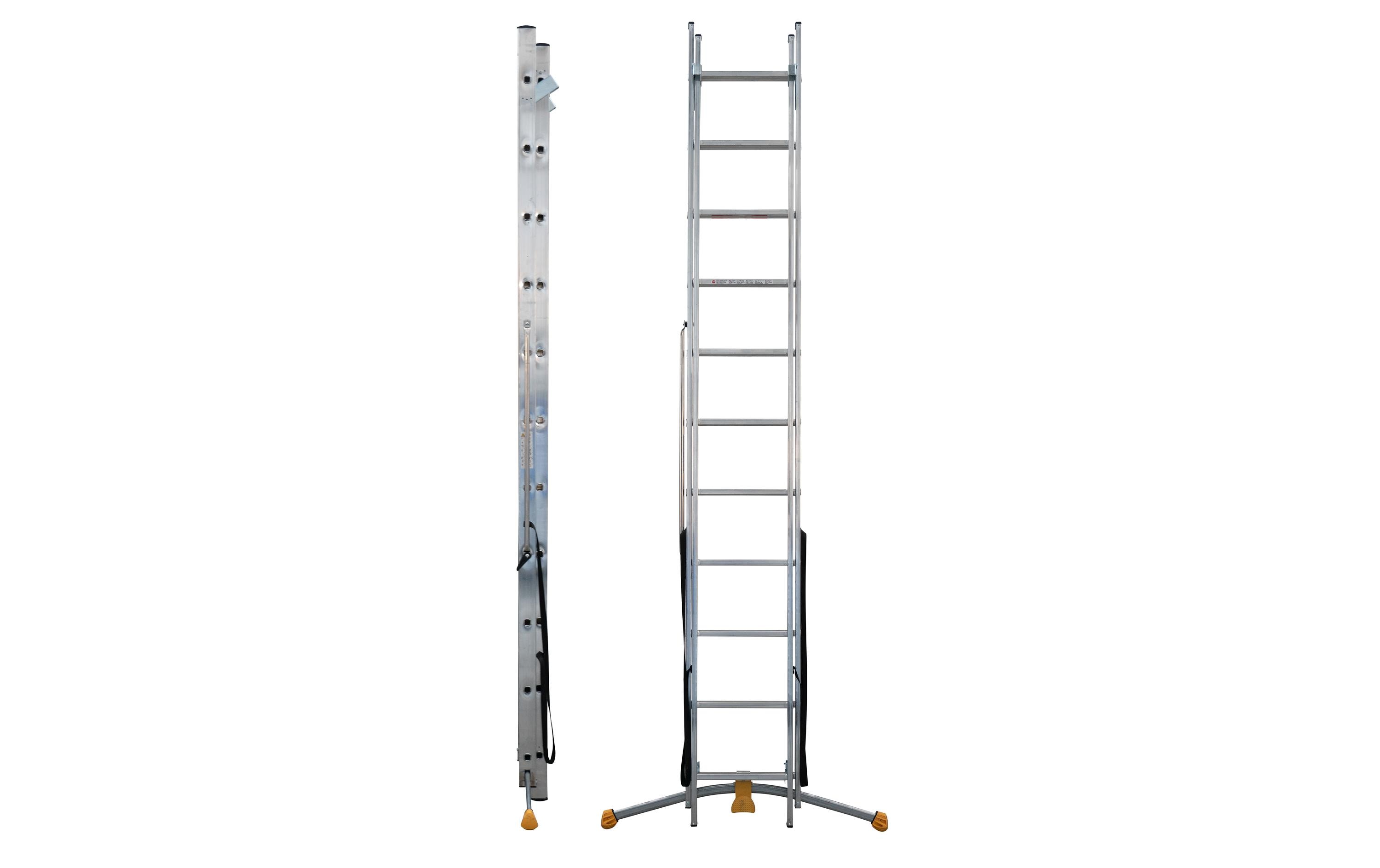 Kombileiter HobbyLOT 2 x 11 Sprossen<br>Als Schiebe- oder Bockleiter einsetzbar
