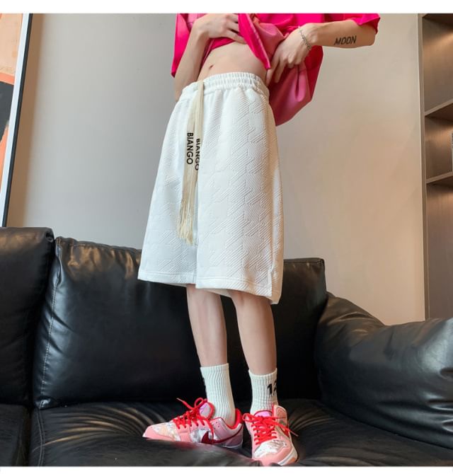 farrahces - Sweatshorts met trekkoord en letters