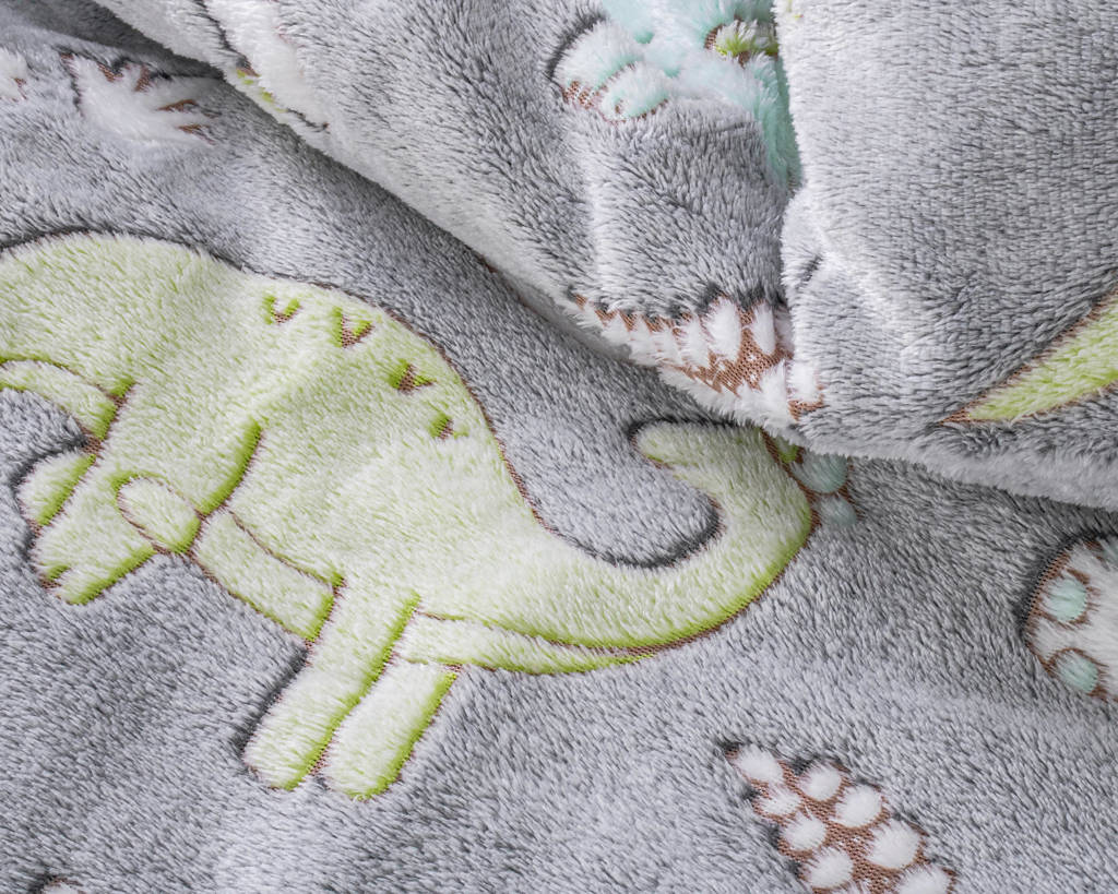 GEEN GLOW IN DARKfleece dekbedovertrek 1 persoons (140x220 cm)