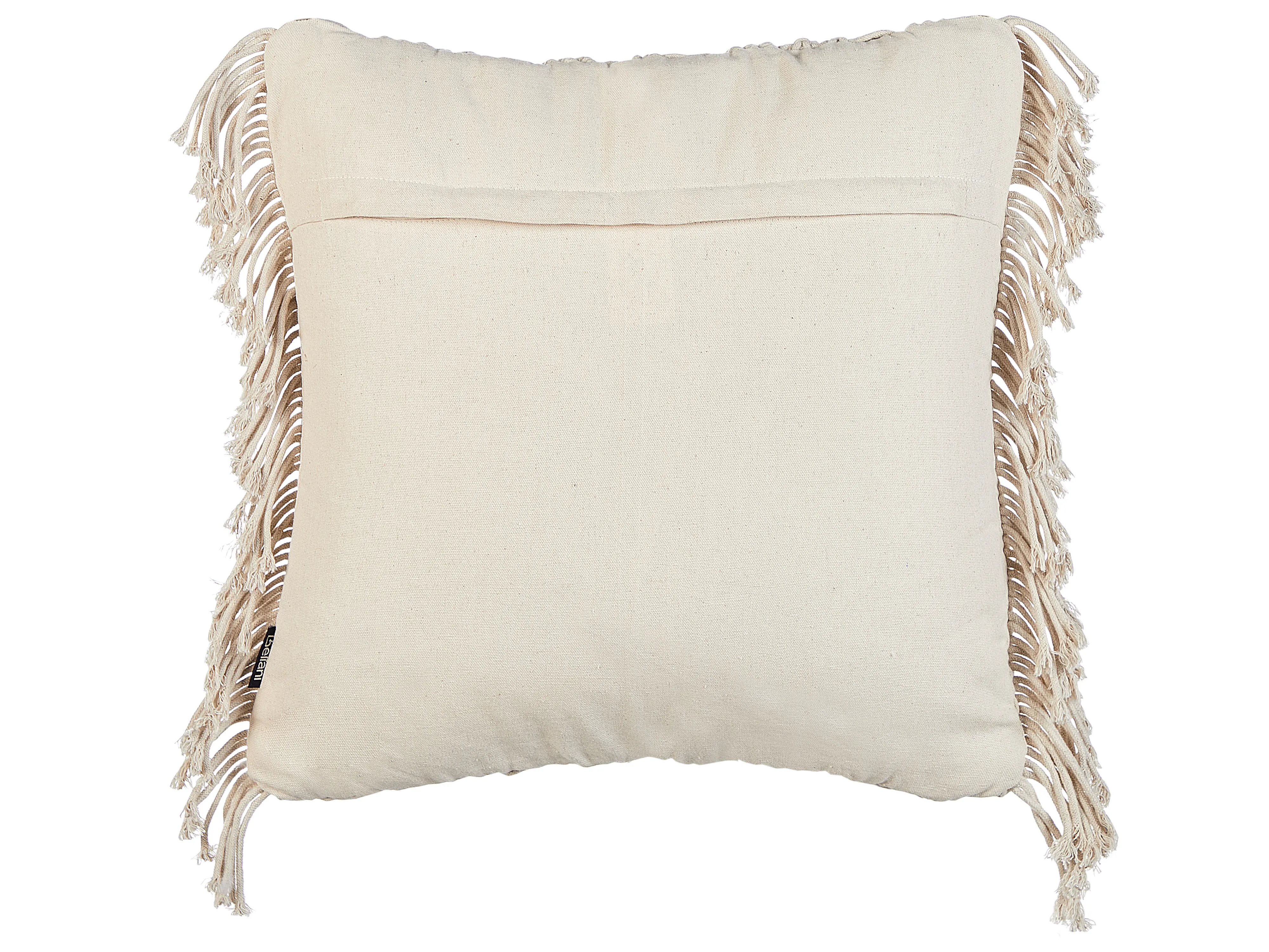 Set van 2 sierkussens KIRIKKALE Katoen 45 x 45 cm Lichtbeige geometrisch patroon