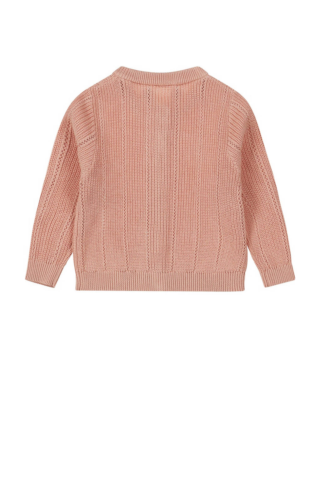 Dirkje baby gebreid vest roze