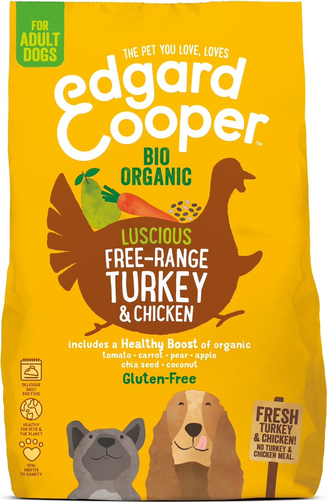 Edgard & Cooper hondenvoer Bio kalkoen en kip adult 700 g
