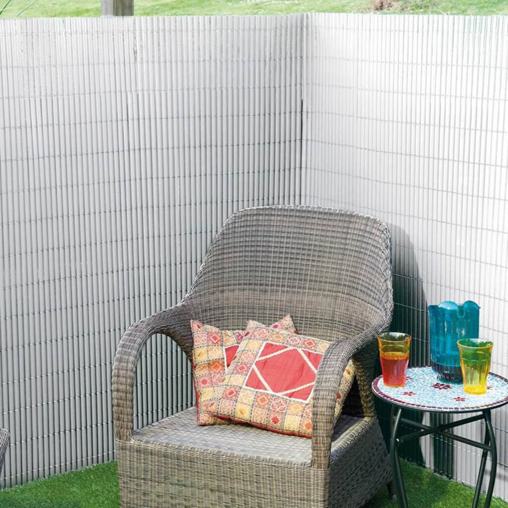 Nature Dubbelzijdige Schuttingmat, PVC, 1 x 3 m, Wit