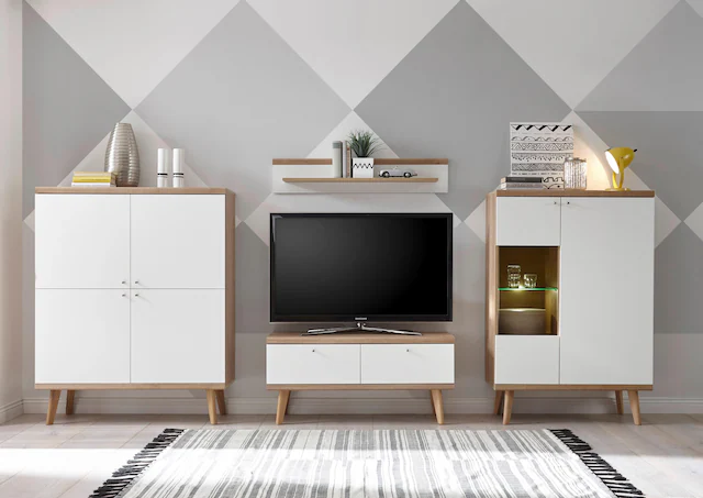 andas Vitrine »Merle« Scandi Design, Höhe 134 cm