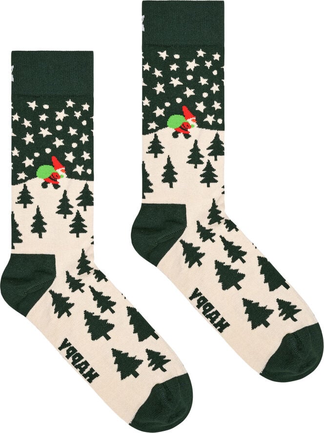 Happy Socks Santa On The Way Sock Dark green