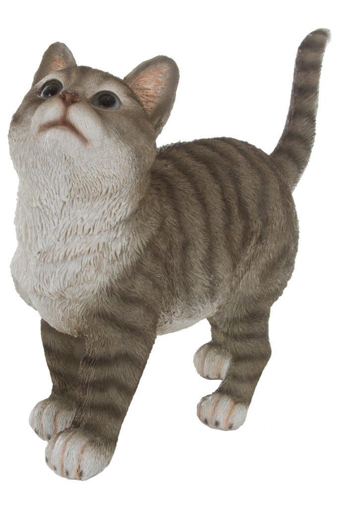 Katze Liala - grau-weiß - 33 cm