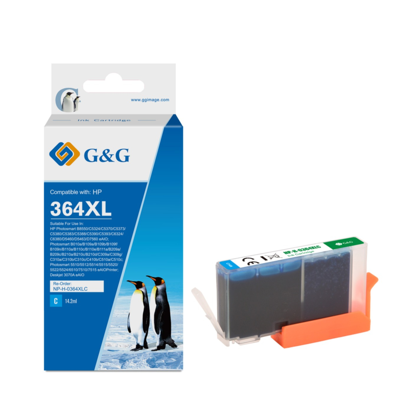 Ersetzt HP 364XL C Druckerpatrone Printer Tintenpatrone (950 Seiten / 14.2ml) - Blau