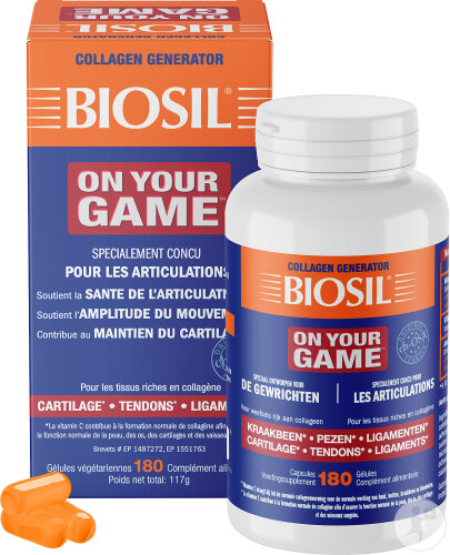 Biosil On Your Game Complement Alimentaire Pour Les Articulations 180 Gélules
