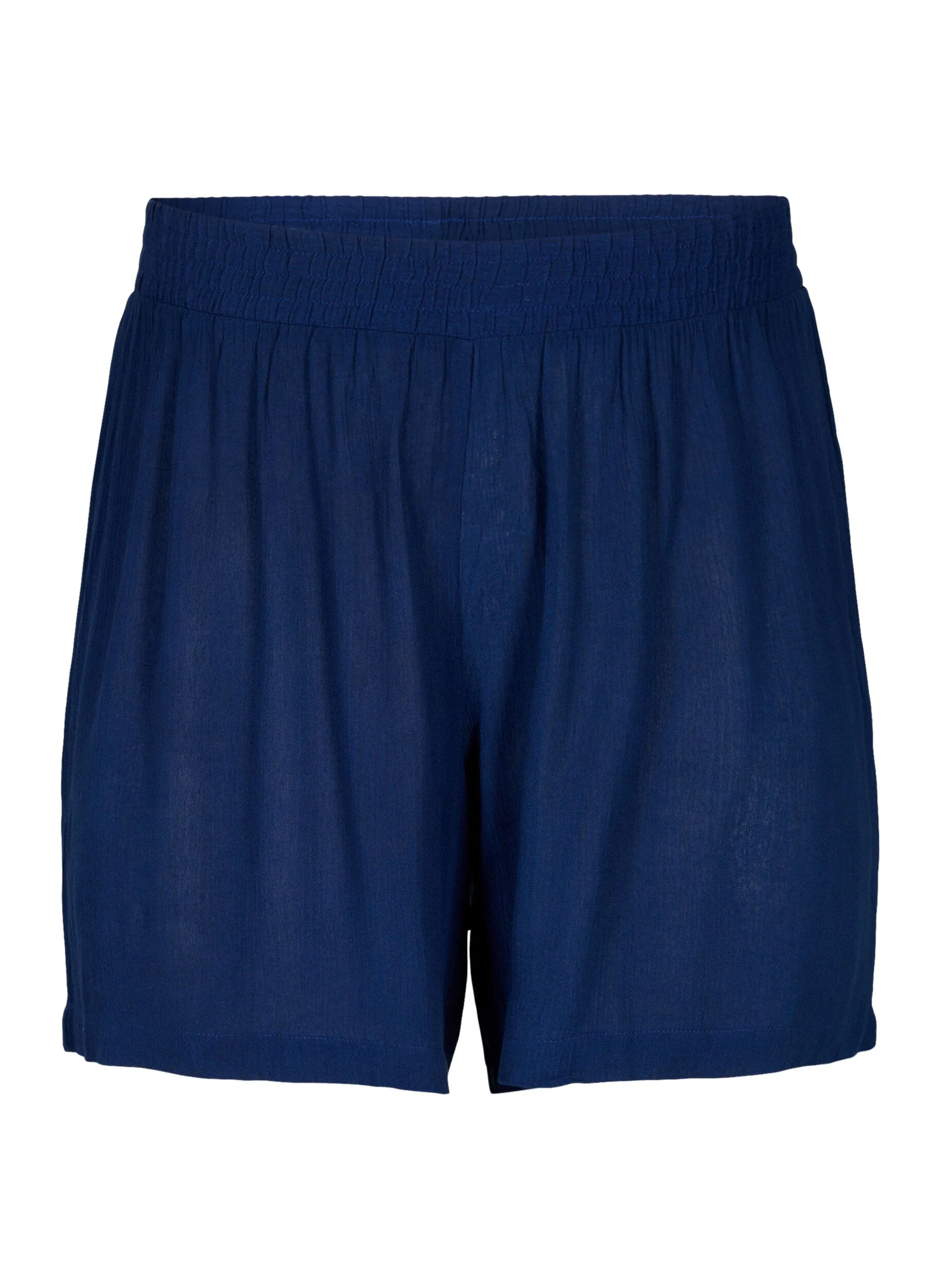 Shorts i viskose med høj talje