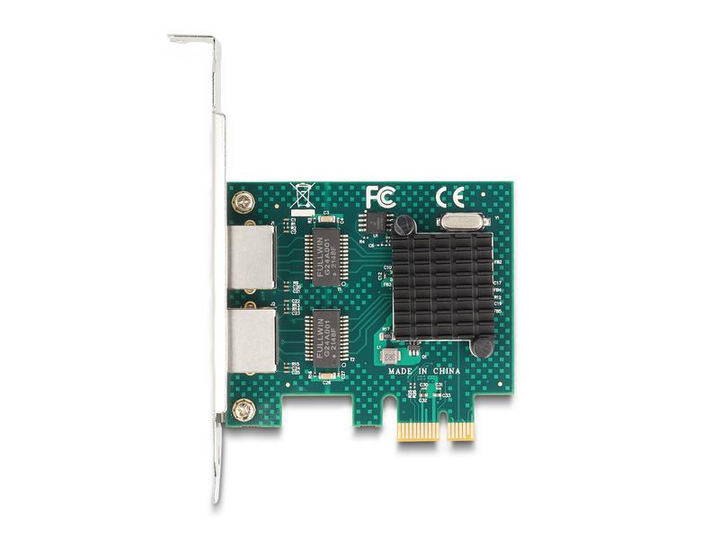Delock Netzwerkkarte 2x RJ45 Gigabit, PCI-Express x1 Delock PCI Express x1 Karte zu 2 x RJ45 Gigabit LAN BCM