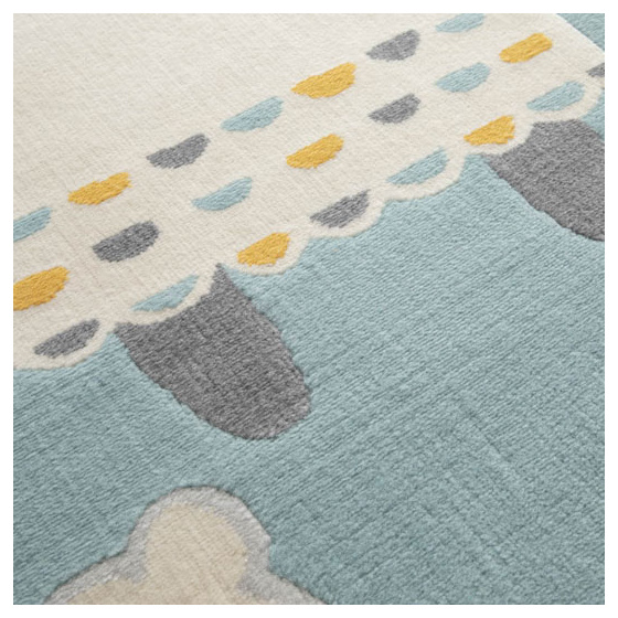 Tapis chambre d'enfant - lily fox - bleu - 80 x 150 cm