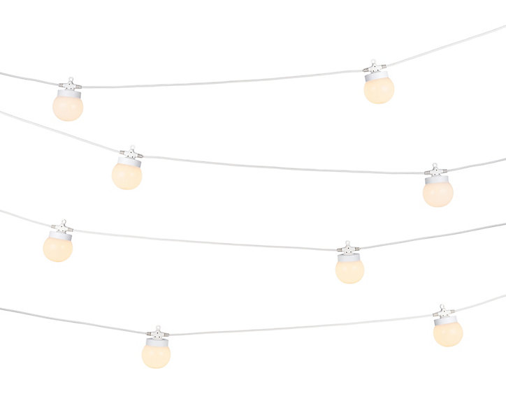 Guirlandes lumineuses LED intégrée Magliano 10 boules IP44 GoodHome blanc 12m