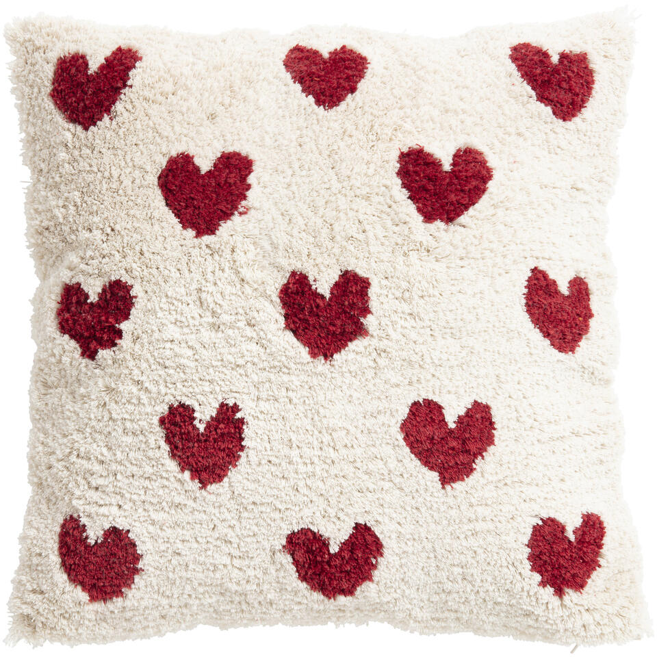 Kussen Hartjes Rood 45x45 cm