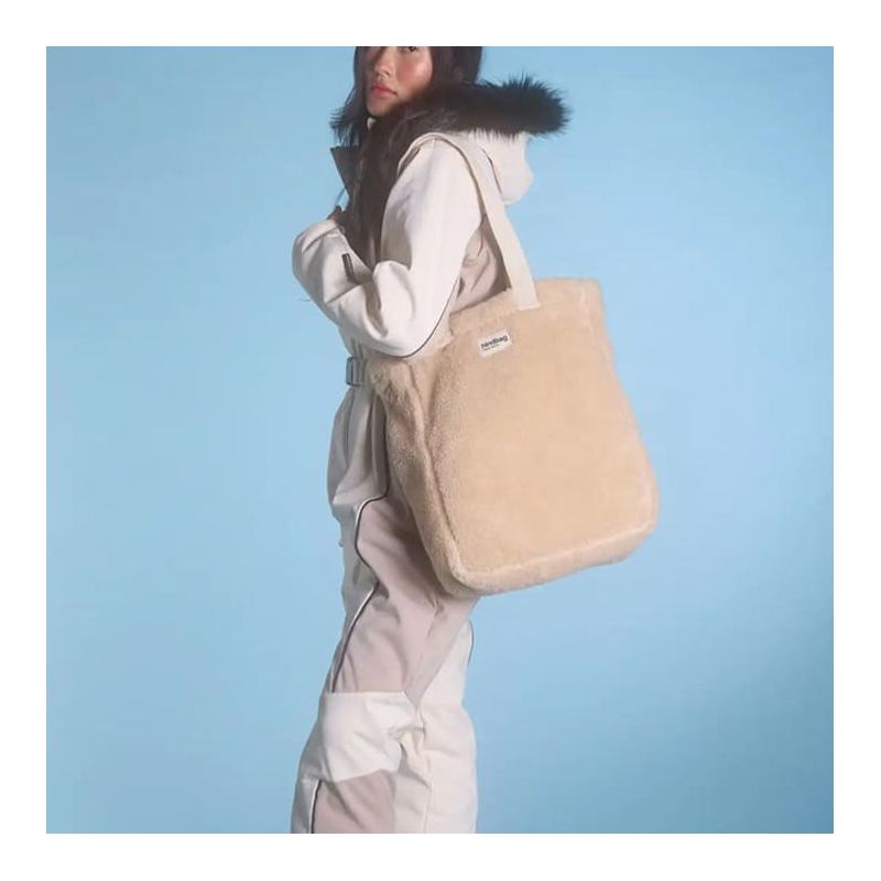 Sac shopping Paul 38cm Teddy Beige