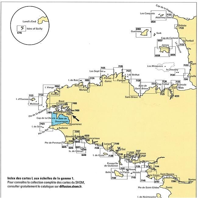 EPSHOM - 7121L BAIE DE DOUARNENEZ