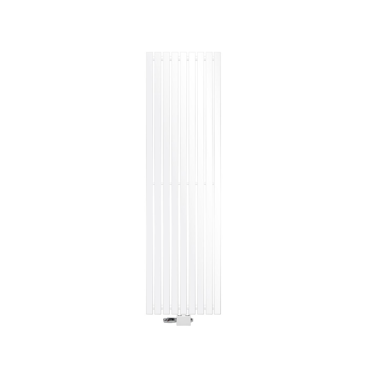 ECD Germany Stella Design Paneelradiator, Middenaansluiting, 480x1600 mm, Wit, met Aansluitset, Thermostaat, Universeel, Hoek- en Doorloopvorm, Vlak, Enkellaags, Verticale Radiator, Badkamerradiator, Verwarming