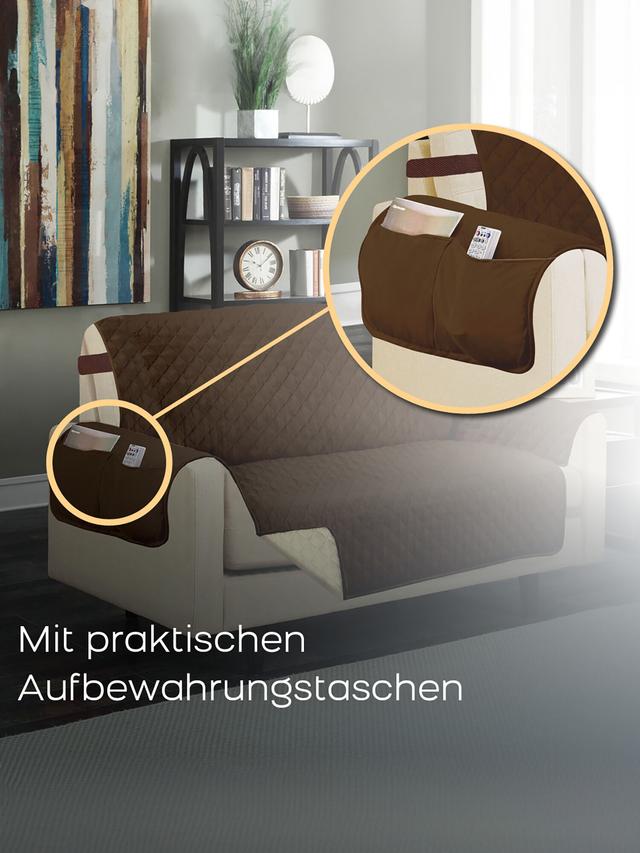 Schützender, wendbarer Sofabezug mit Stauraum, 2-Sitzer
