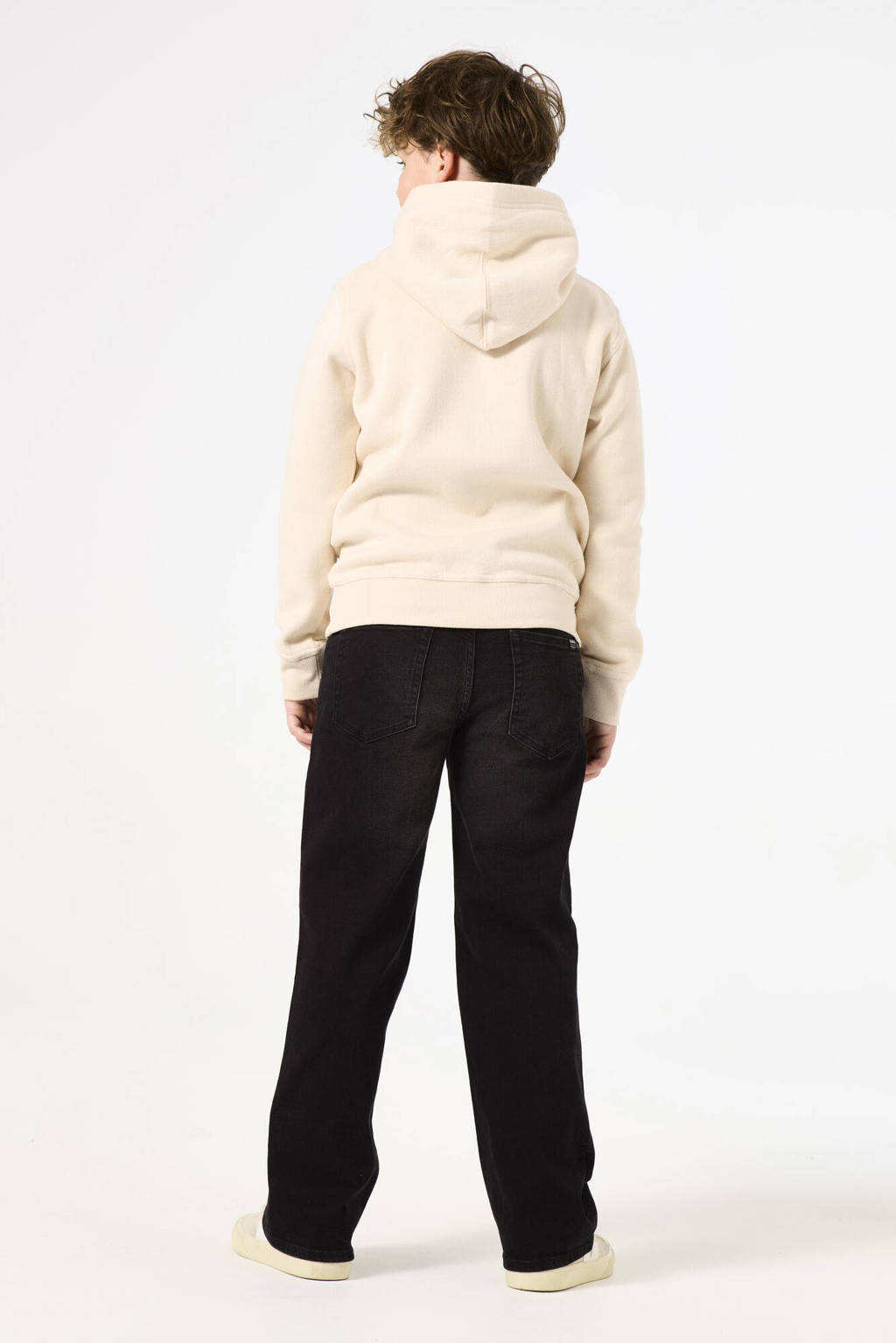 Garcia hoodie met tekst ecru