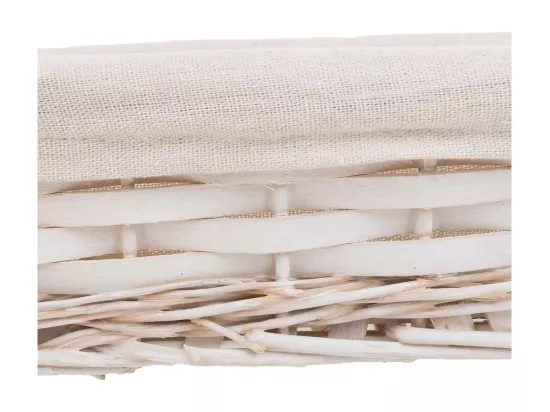 Plateau en osier blanc 29,5x20x07h