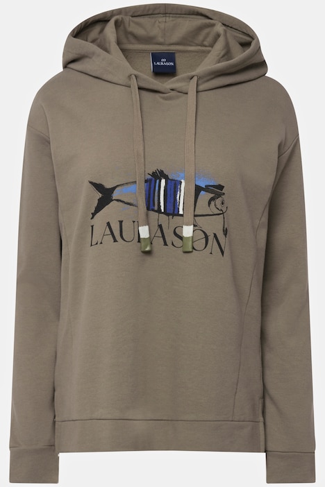 Hoodie, Fisch Motiv, Kapuze, Langarm