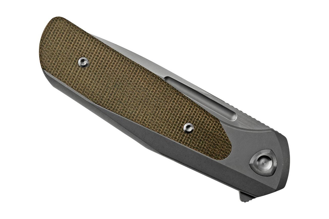 Liong Mah GSD v2 GSD2-GM Green Micarta Inlay zakmes