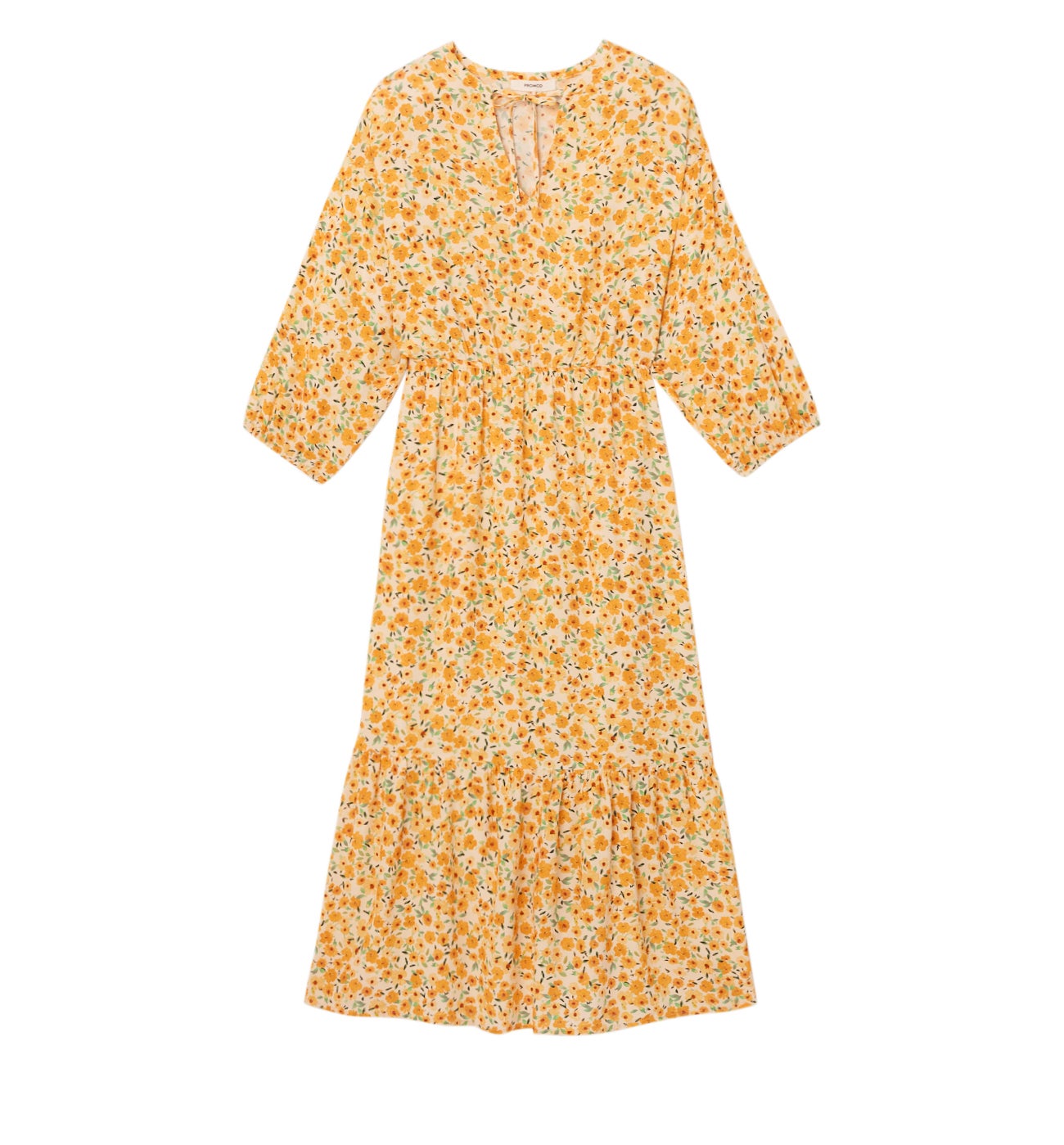 Robe longue imprimée Femme - Imprimé écru