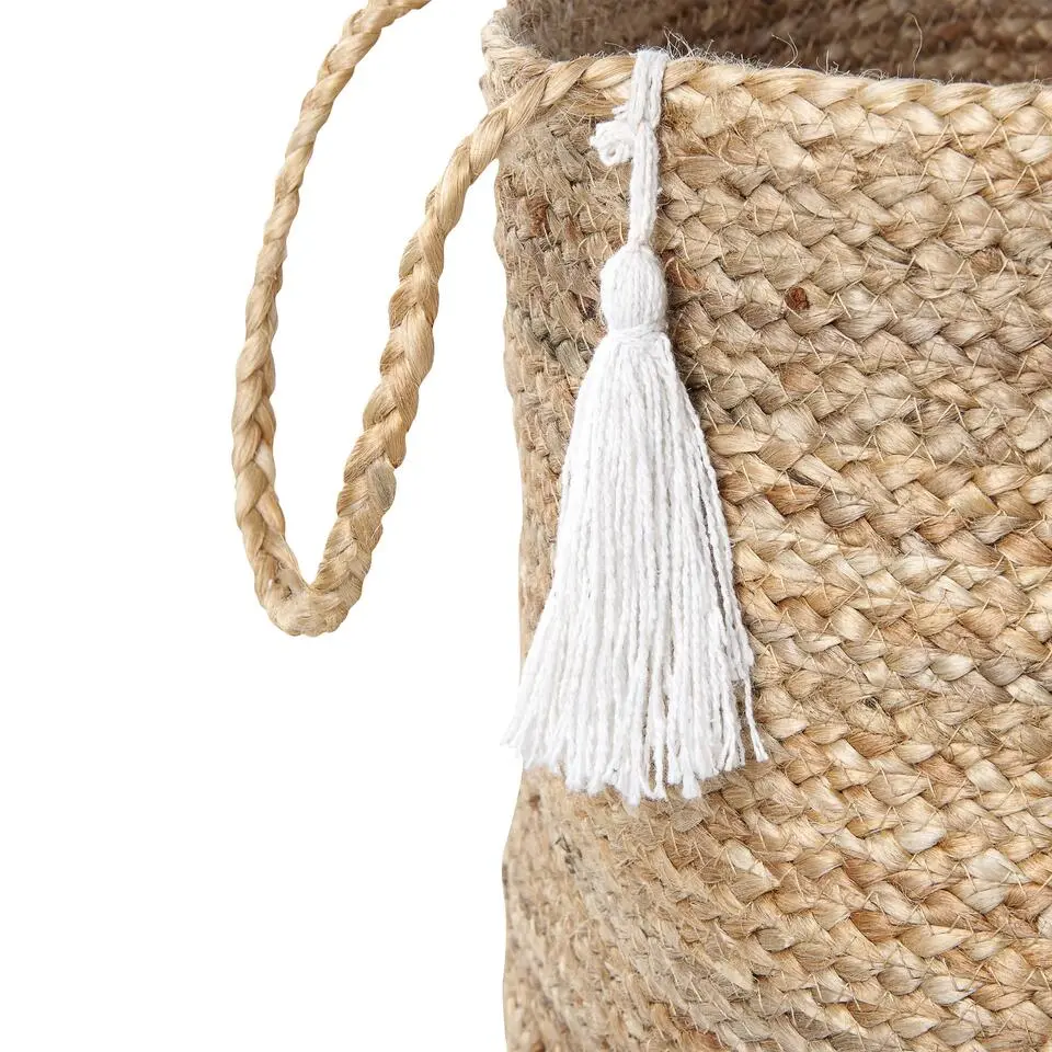 GAJAR - Manden set van 2 - Beige/Wit - Jute