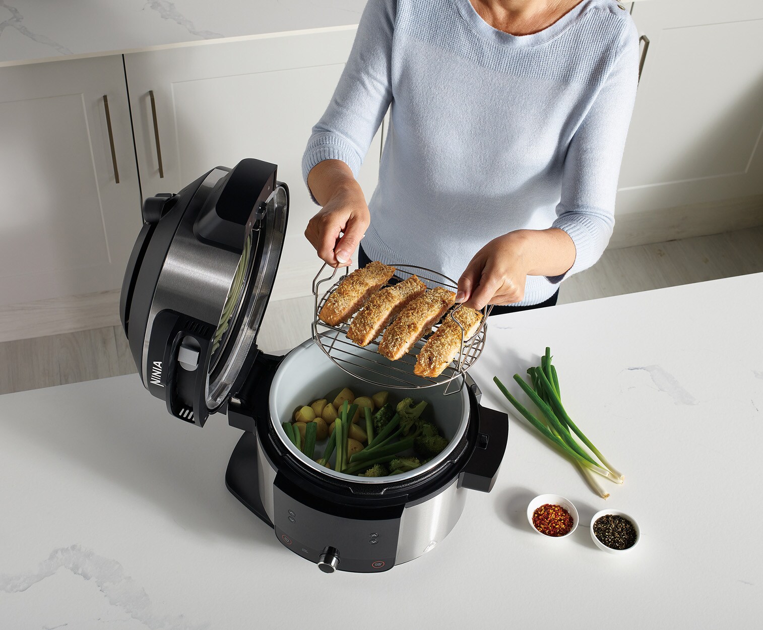 Ninja OL550EU Foodi 11-in-1 SmartLid Multikocher schwarz Multicooker