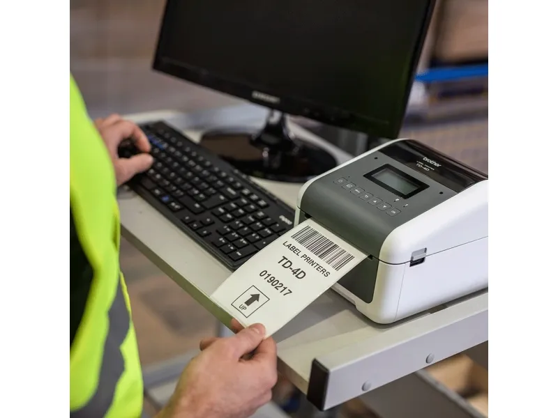 Brother TD-4550DNWB - Etiketprinter - direkte termisk - Rulle (11,8 cm) - 300 x 300 dpi - op til 152.4 mm/sek. - USB 2.0, LAN, seriel, Wi-Fi(n), USB vært, Bluetooth 4.2