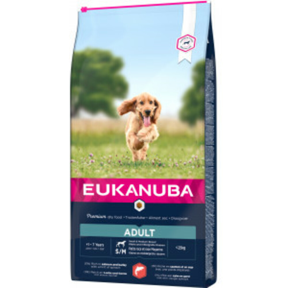 Eukanuba Dog Adult Small - Medium Zalm - Gerst2,5 kg