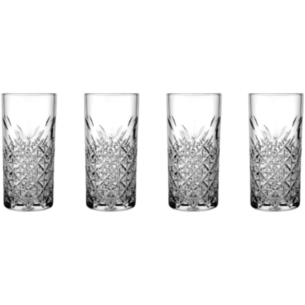 Pasabahce 9338 Timeless 295 ml Gläser Long Drink, 4 Einheiten