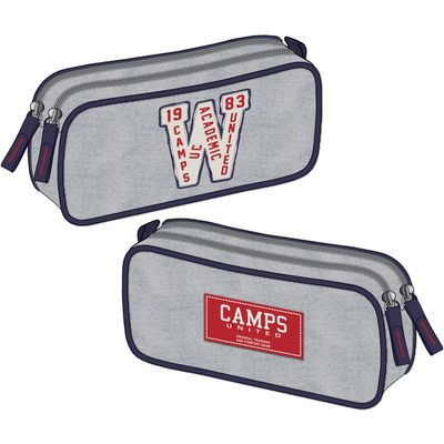 Trousse rectangulaire Camps Warriors - 2 compartiments - gris - Kid'Abord