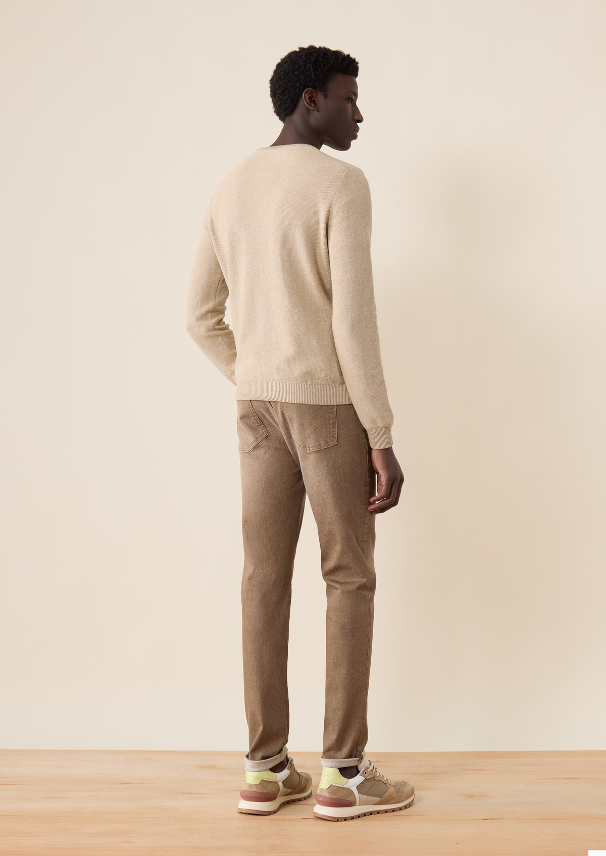 Jean skinny en coton stretch beige