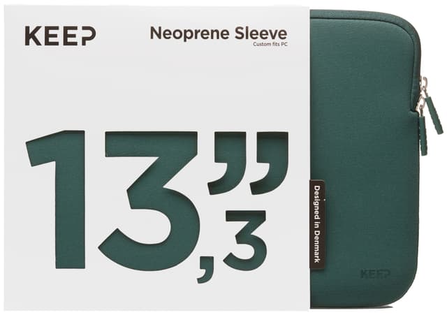 KEEP 13,3'' neopren sleeve til bærbar computer (Power Green)
