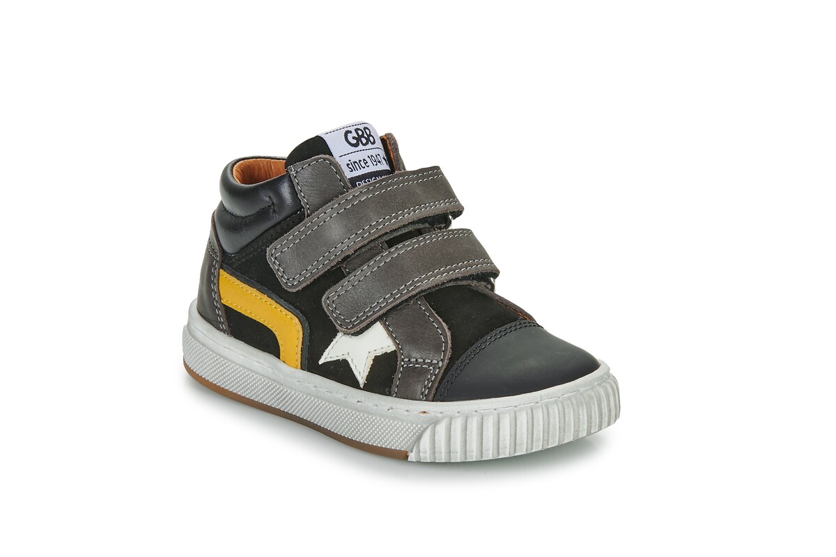 GBB<br>Tênis de cano alto em couro com velcro Manuel