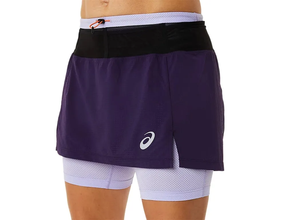 Asics Women's Fujitrail Skort Night Shade/Vapor